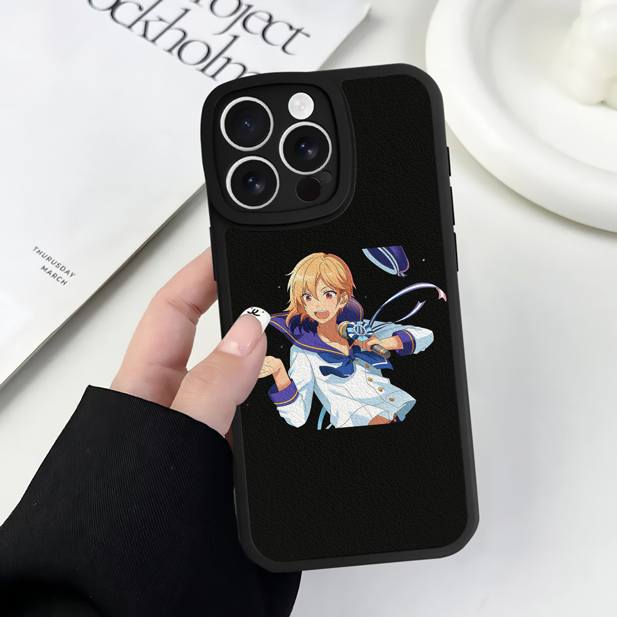 （画像用） あんさんぶるスターズ! Ensemble Stars 【iPhone 16シリーズ対応】シリコンスマホケース（レザー調） 材質：シリコン